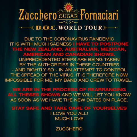 Due to the Coronavirus Pandemic it is with much sadness I have to postpone the New Zealand, Australian, Mexican, American and Canadian shows.