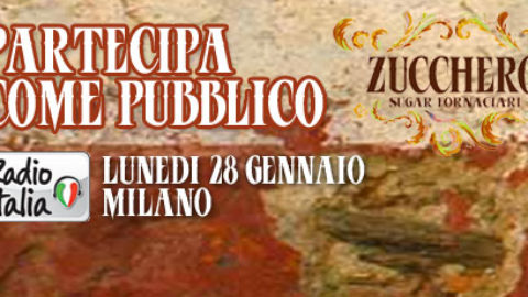 Partecipa come pubblico allo Zucchero Day di Radio Italia