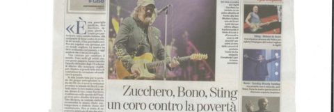 Zucchero, insieme a Bono e a Sting: un coro contro la povertà