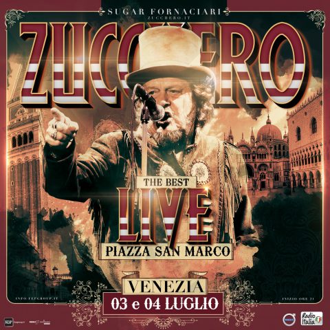 Il 3 e 4 luglio Zucchero in concerto a Venezia, Piazza San Marco per The Best Live