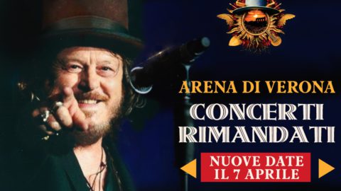 I 14 show di Zucchero Fornaciari, previsti all'Arena di Verona a partire dal 23 aprile 2021 sono rinviati