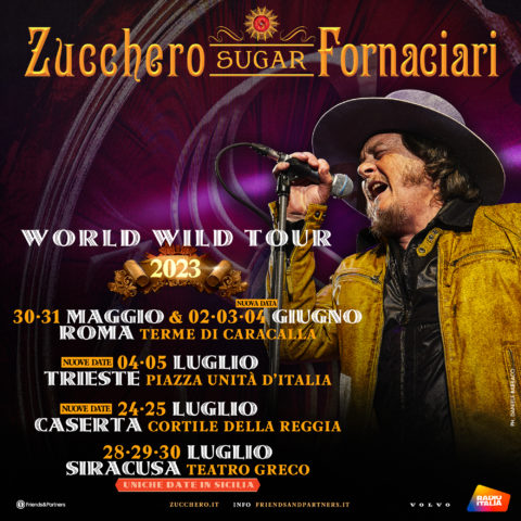 A grande richiesta si aggiungono  5 NUOVE DATE IN ITALIA per il WORLD WILD TOUR