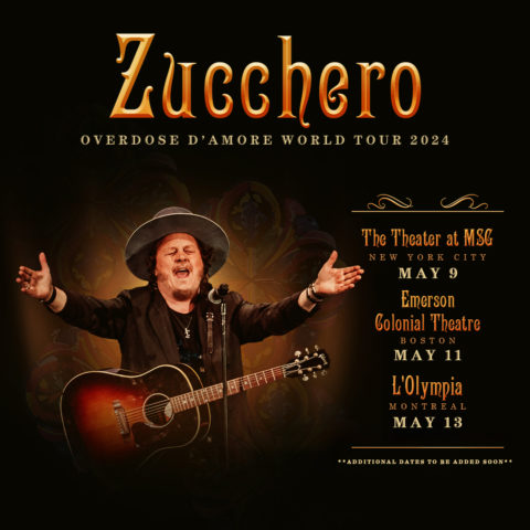 Zucchero è felice di annunciare le prime date della leg nord americana del suo Overdose D’Amore World Tour!